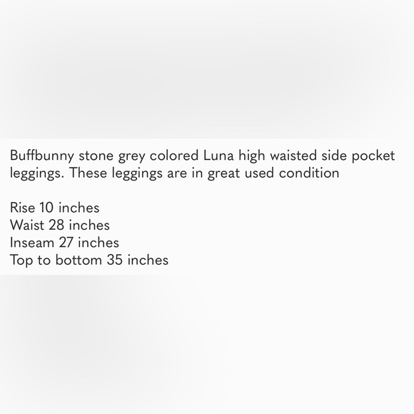 Buffbunny Stone Luna Pocket High Waist Leggings Small - Picture 7 of 15
